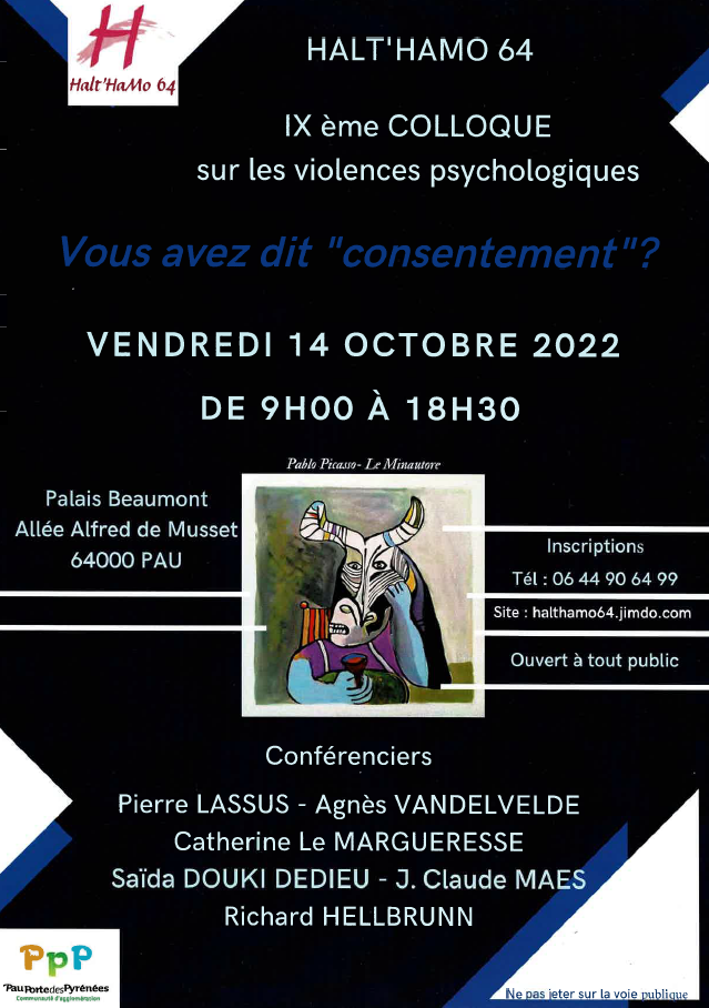 Affiche du 9ème colloque violence psychologique